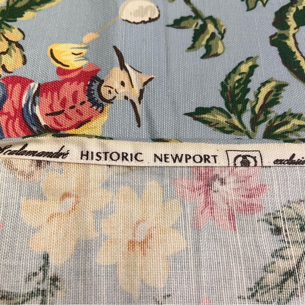Scalamandré Historic Newport Jeu de Paume Fabric 1994 Chinoiserie Asian Toile - Picture 9 of 11